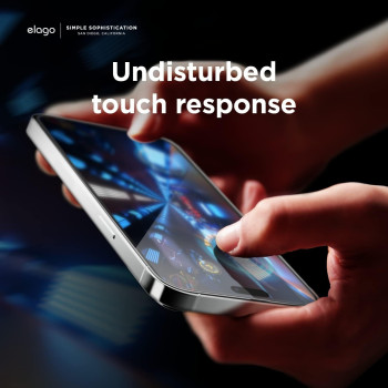Elago Tempered Glass Screen Protector Compatible With iphone 14 Pro Max 9H Surface Hardness, Anti-Fingerprint, Shatter-Proof, Scratch Protection, Crystal Clear Clarity, Bubble-Free