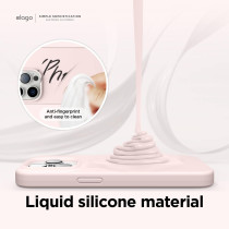 Elago Compatible With iphone 14 Pro Case, Liquid Silicone Case, Shockproof, Slim Phone Case, Anti-Scratch Soft Microfiber Lining, 6.1 Inch, Lovely Pink