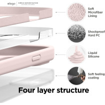 Elago Compatible With iphone 14 Pro Case, Liquid Silicone Case, Shockproof, Slim Phone Case, Anti-Scratch Soft Microfiber Lining, 6.1 Inch, Lovely Pink