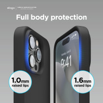 Elago Compatible With iphone 14 Pro Max Case, Liquid Silicone Case, Full Body Protective Cover, Shockproof, Slim Phone Case, Anti-Scratch Soft Microfiber Lining, 6.7 Inch, Black