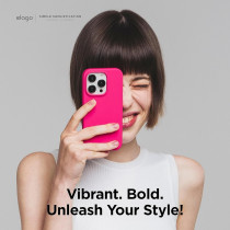 Elago Compatible With iphone 15 Pro Case, Liquid Silicone Case, Shockproof, Slim Phone Case, Anti-Scratch Soft Microfiber Lining, 6.1 Inch, Ice Red