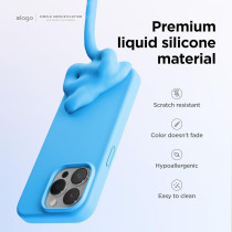 Elago Compatible With iphone 15 Pro Case, Liquid Silicone Case, Shockproof, Slim Phone Case, Anti-Scratch Soft Microfiber Lining, 6.1 Inch, Ocean Blue