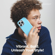 Elago Compatible With iphone 15 Pro Case, Liquid Silicone Case, Shockproof, Slim Phone Case, Anti-Scratch Soft Microfiber Lining, 6.1 Inch, Ocean Blue