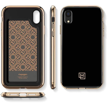 Spigen La Manon Case Cover Designed For iphone XR, Gold Black