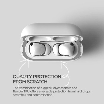 VRS Design Compatible With Apple Airpods Pro Case With Lanyard, Led-Visible Full Body Shockproof Hard Shell Protective Cover