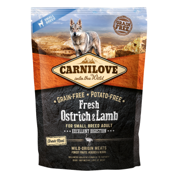 Carnilove Fresh Ostrich And Lamb For Small Breed Adult Dogs, 6kg