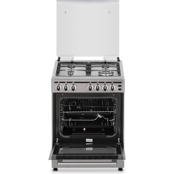 Terim 60X60 Cooker, 4 Gas Burners, Stainless Steel, Tergc66St, 1 Year Warranty