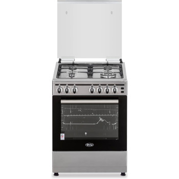 Terim 60X60 Cooker, 4 Gas Burners, Stainless Steel, Tergc66St, 1 Year Warranty