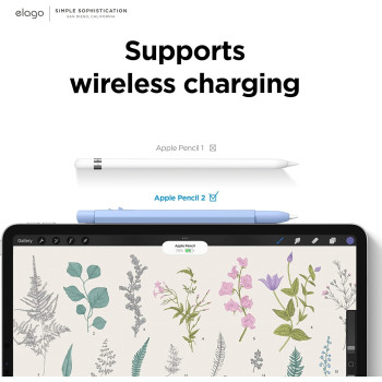 Elago Monami Pencil Case Compatible With Apple Pencil 2Nd Generation Cover Sleeve, Classic Design, Compatible With Magnetic Charging And Double Tap, Violet