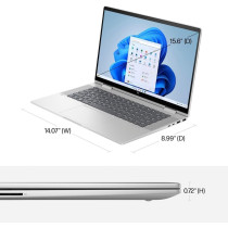 Hp Envy X360 14-ES0013DX 2 In 1 Laptop, Intel Core I5-1335U, 8GB DDR4 RAM, 512GB SSD 14 Inch FHD IPS Touch Display, Intel Iris Xe Graphics, Windows 11, Silver
