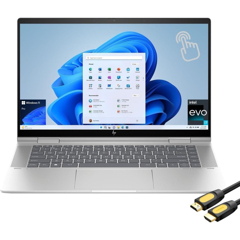 Hp Envy X360 14-ES0013DX 2 In 1 Laptop, Intel Core I5-1335U, 8GB DDR4 RAM, 512GB SSD 14 Inch FHD IPS Touch Display, Intel Iris Xe Graphics, Windows 11, Silver