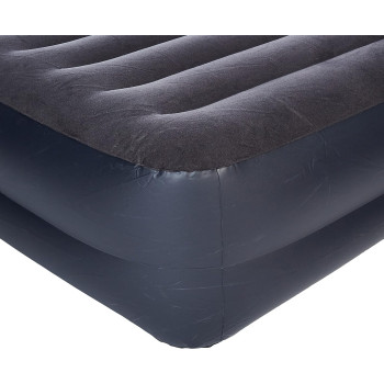 Intex Airbed Inflatable Double Mattress With Bulit In Electric Pump, 152 X 203 X 42 Cm, 64124, Black