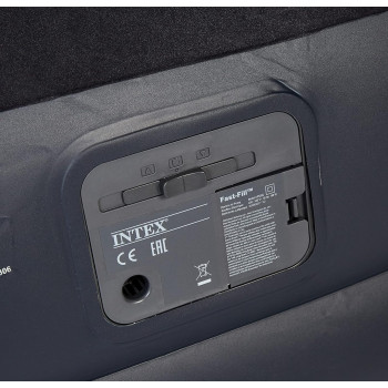 Intex Airbed Inflatable Double Mattress With Bulit In Electric Pump, 152 X 203 X 42 Cm, 64124, Black