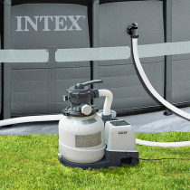 Intex Silica Sand Filter Pump, 3200 Gph, 50 Watts, Grey