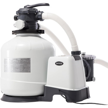 Intex Silica Sand Filter Pump, 3200 Gph, 50 Watts, Grey