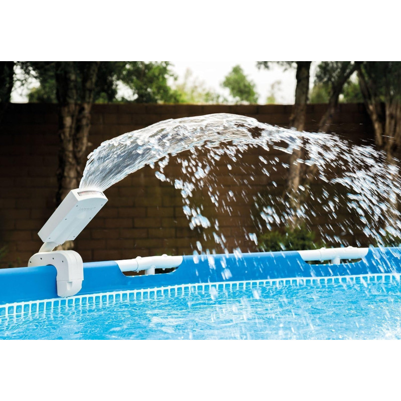 Intex Multi Color Led Pool Fountain For Above Ground Pools, Fits Metal Frame And Ultra Frame Pools