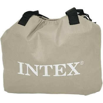 Intex Dura-Beam Plus Pillow Rest Airbed, Inflatable Twin Air Mattress With Built-In, High-Powered Internal Electric Pump, 203 X 152 X 42 Centimeters