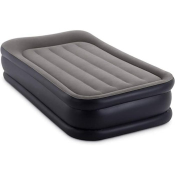 Intex Dura-Beam Plus Pillow Rest Airbed, Inflatable Twin Air Mattress With Built-In, High-Powered Internal Electric Pump, 203 X 152 X 42 Centimeters