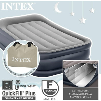 Intex Multicolor Luftbett Dura Beam Twin Bed, 64132