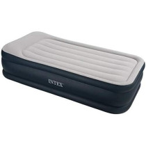 Intex Deluxe Pillow Rest Raised Airbed With Fiber Technology And Built-In Pump