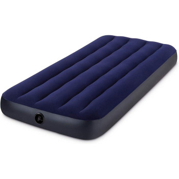 Intex Single Inflatable Air Bed Cot Size, 30W X 75Lx 10H Inch, Blue