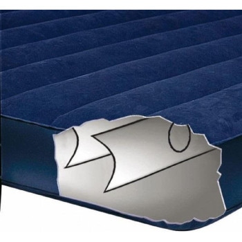 Intex Single Inflatable Air Bed Cot Size, 30W X 75Lx 10H Inch, Blue