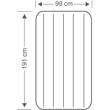 Intex Dura-Beam Series Classic Downy Airbed, Blue, Twin, 64757