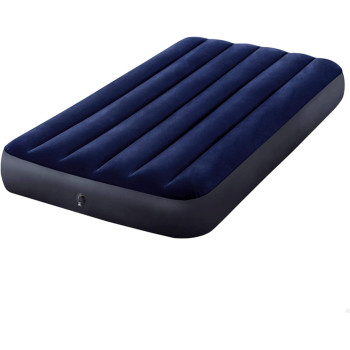 Intex Dura-Beam Series Classic Downy Airbed, Blue, Twin, 64757