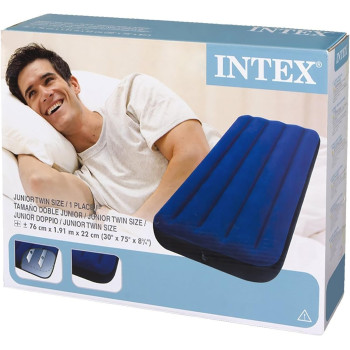 Intex Dura-Beam Standard Fiber-Tech Technology Airbed, Blue, 64757