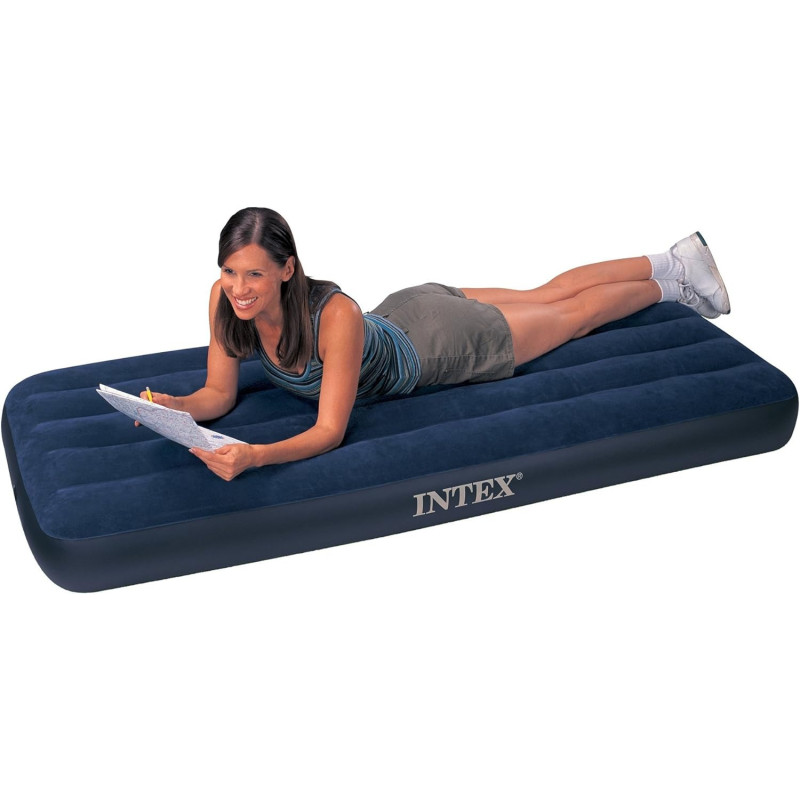 Intex Dura-Beam Standard Fiber-Tech Technology Airbed, Blue, 64757