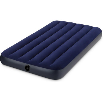 Intex Plastic Classic Downy Airbed, Twin, Royal Blue