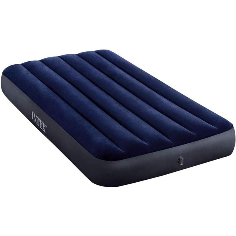 Intex Inflatable Mattress Twin Classic, Blue, 64757, 136 Kg