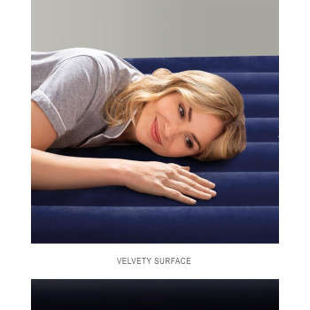 Intex Queen Dura-Beam Series Classic Downy Airbed, Blue