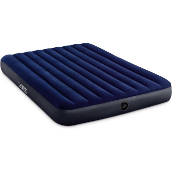 Intex Queen Dura-Beam Series Classic Downy Airbed, Blue