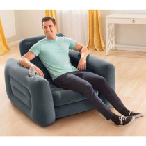 Intex Solid Back Pull Out Chair, Grey, 4.88 Kilograms