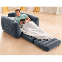 Intex Solid Back Pull Out Chair, Grey, 4.88 Kilograms