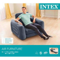 Intex Solid Back Pull Out Chair, Grey, 4.88 Kilograms