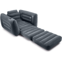 Intex, 66551Ep, Inflatable Pull Out Sofa Chair Sleeper That Works Air Bed Mattress, Twin Sized