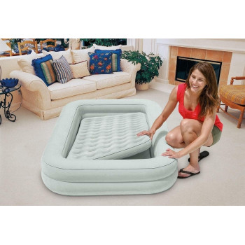 Intex, 66810NP, Floque And Airbed Air Bed Inflator Travel, Cream