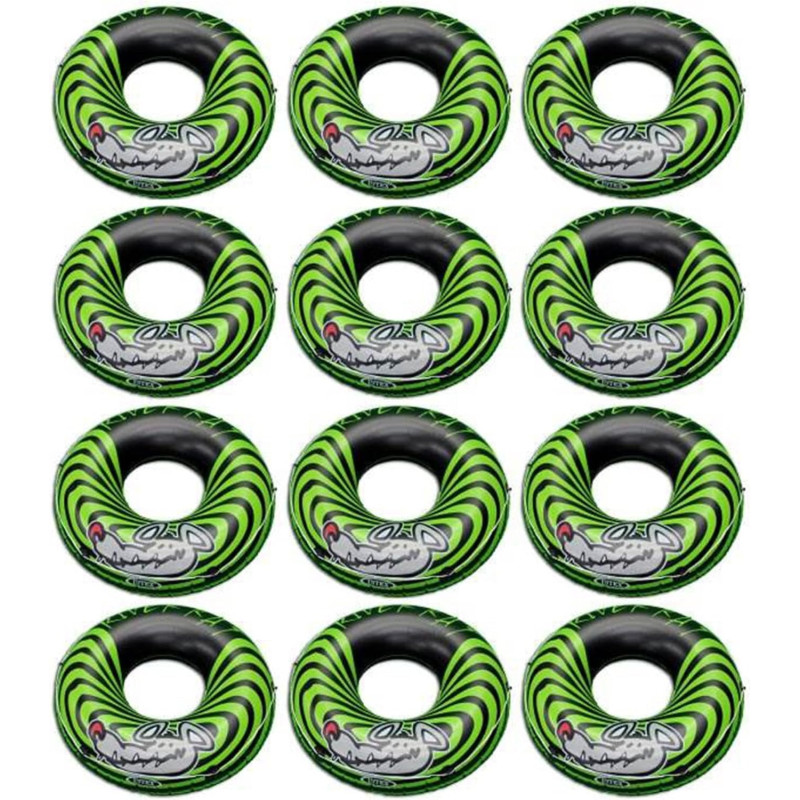 12 Pack Intex River Rat 48 Inflatable Tubes For Lake/Pool/River