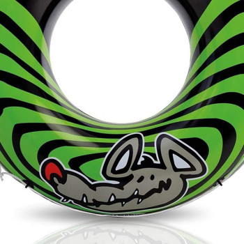 Intex River Rat Swim Tube, 48 Diameter, For Ages 9, Green/Black, Pack 4