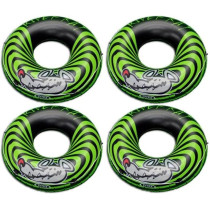 Intex River Rat Swim Tube, 48 Diameter, For Ages 9, Green/Black, Pack 4