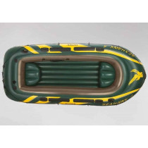 Intex Seahawk Inflatable Boat Series Includes Deluxe Boat Oars And High Output Pump Superstrong PVC, Fishing, Rod Holders Welded Oar Locks, Heavy Duty Grab Handle