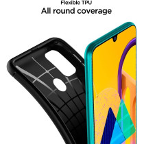 Spigen Rugged Armor Designed For Samsung Galaxy M30S Case (2019) / Designed For Galaxy M21 Case (2020), Matte Black