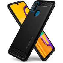 Spigen Rugged Armor Designed For Samsung Galaxy M30S Case (2019) / Designed For Galaxy M21 Case (2020), Matte Black