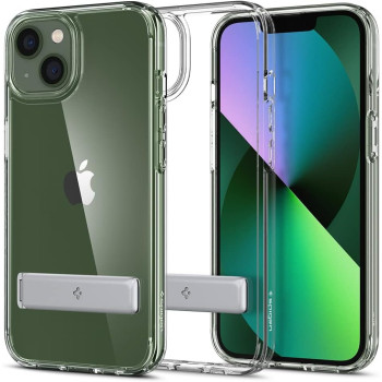 Spigen Ultra Hybrid S (Anti-Yellowing Technology) Designed For iPhone 13 Case (2021), Crystal Clear