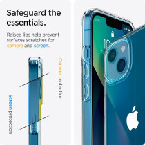 Spigen Ultra Hybrid S (Anti-Yellowing Technology) Designed For iPhone 13 Case (2021), Crystal Clear