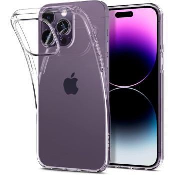 Spigen Liquid Crystal (Anti-Yellowing Technology) Designed For iPhone 14 Pro Max Case (2022), Crystal Clear