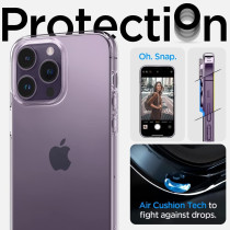 Spigen Liquid Crystal (Anti-Yellowing Technology) Designed For iPhone 14 Pro Max Case (2022), Crystal Clear