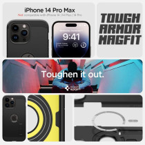 Spigen Tough Armor (Magfit) Compatible With Magsafe Designed For iPhone 14 Pro Max Case (2022), Black